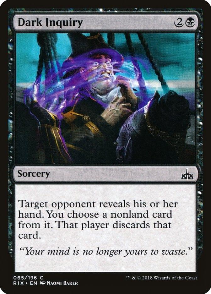 Magic: The Gathering MTG Single Dark Inquiry [Rivals of Ixalan]