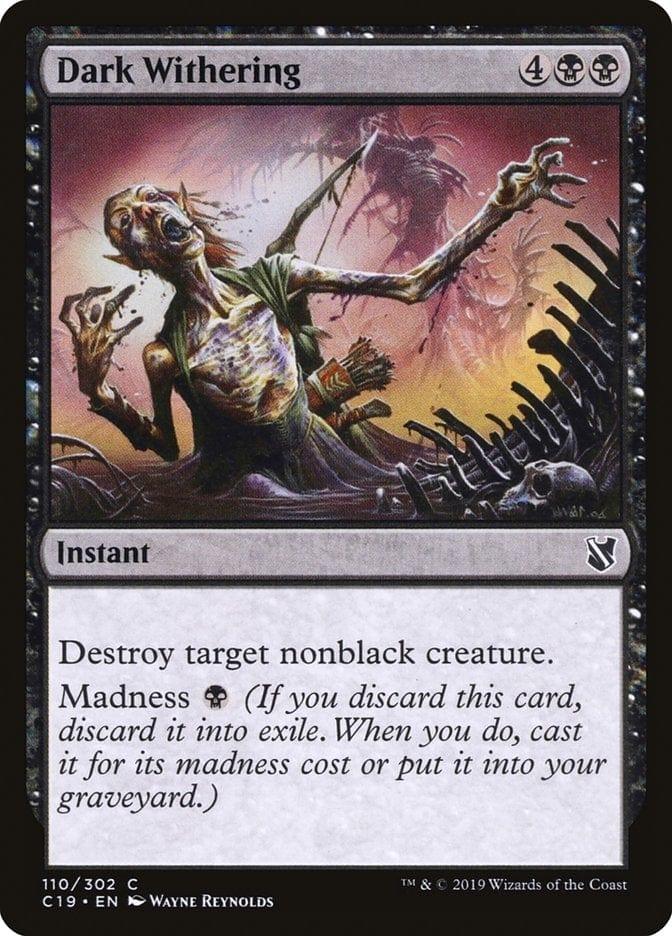 Magic: The Gathering MTG Single Dark Withering [Commander 2019]