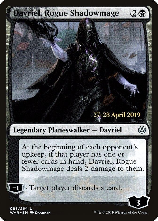 Magic: The Gathering MTG Single Davriel, Rogue Shadowmage  [War of the Spark Prerelease Promos]