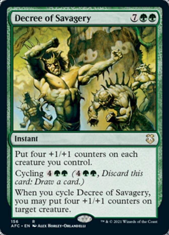 Magic: The Gathering MTG Single Decree of Savagery [Dungeons & Dragons: Adventures in the Forgotten Realms Commander]
