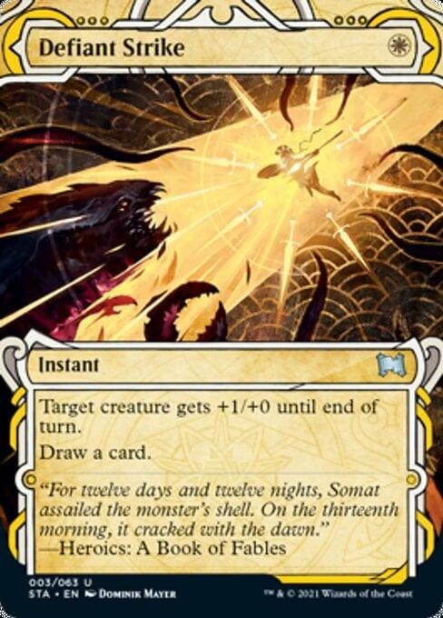Magic: The Gathering MTG Single Defiant Strike (Etched Foil) [Strixhaven Mystical Archive]