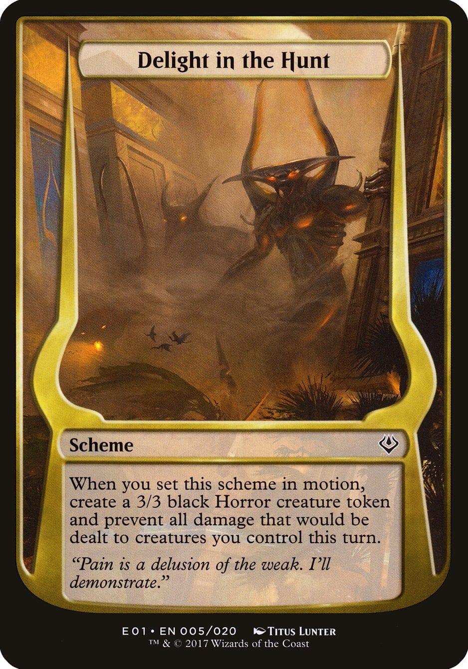 Magic: The Gathering MTG Single Delight in the Hunt (Schemes) [Archenemy: Nicol Bolas Schemes]
