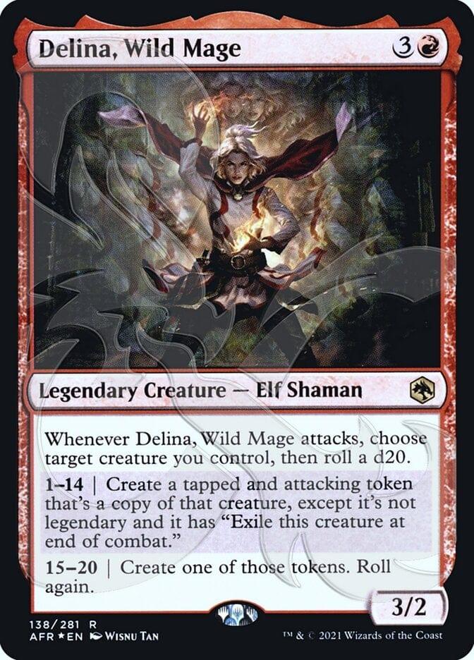 Magic: The Gathering MTG Single Delina, Wild Mage (Ampersand Promo) [Dungeons & Dragons: Adventures in the Forgotten Realms Promos]
