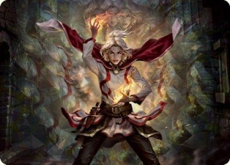 Magic: The Gathering MTG Single Delina, Wild Mage Art Card [Dungeons & Dragons: Adventures in the Forgotten Realms Art Series]