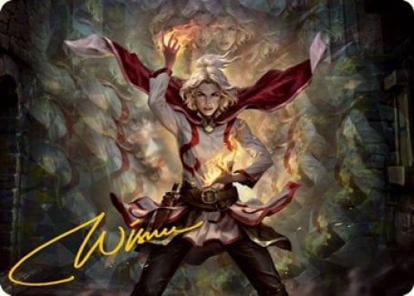 Magic: The Gathering MTG Single Delina, Wild Mage Art Card (Gold-Stamped Signature) [Dungeons & Dragons: Adventures in the Forgotten Realms Art Series]