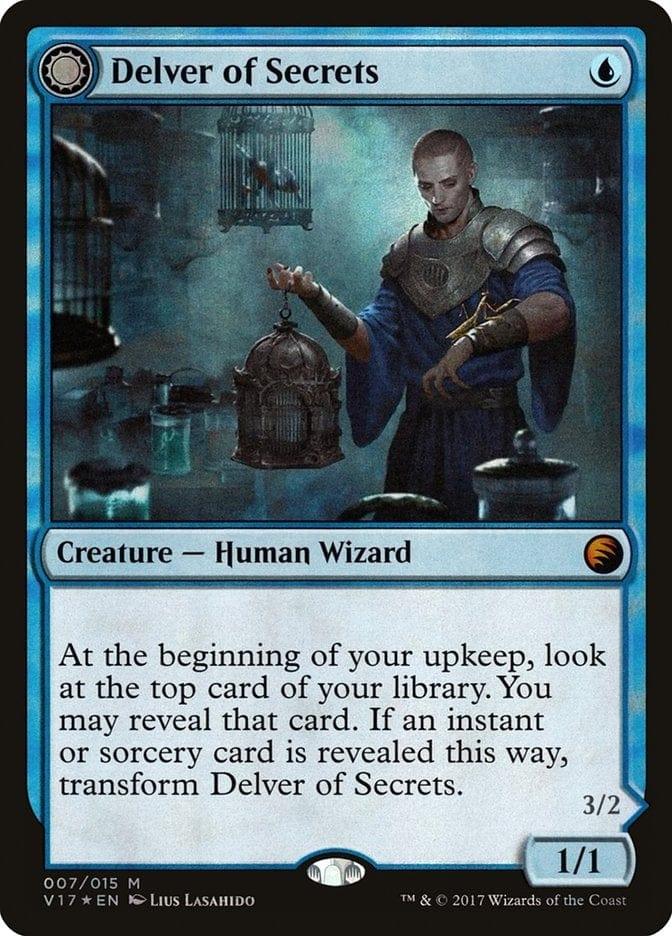 Magic: The Gathering MTG Single Delver of Secrets // Insectile Aberration [From the Vault: Transform]