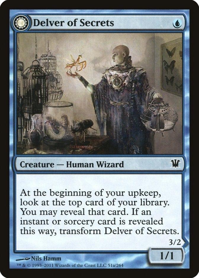 Magic: The Gathering MTG Single Delver of Secrets // Insectile Aberration [Innistrad]