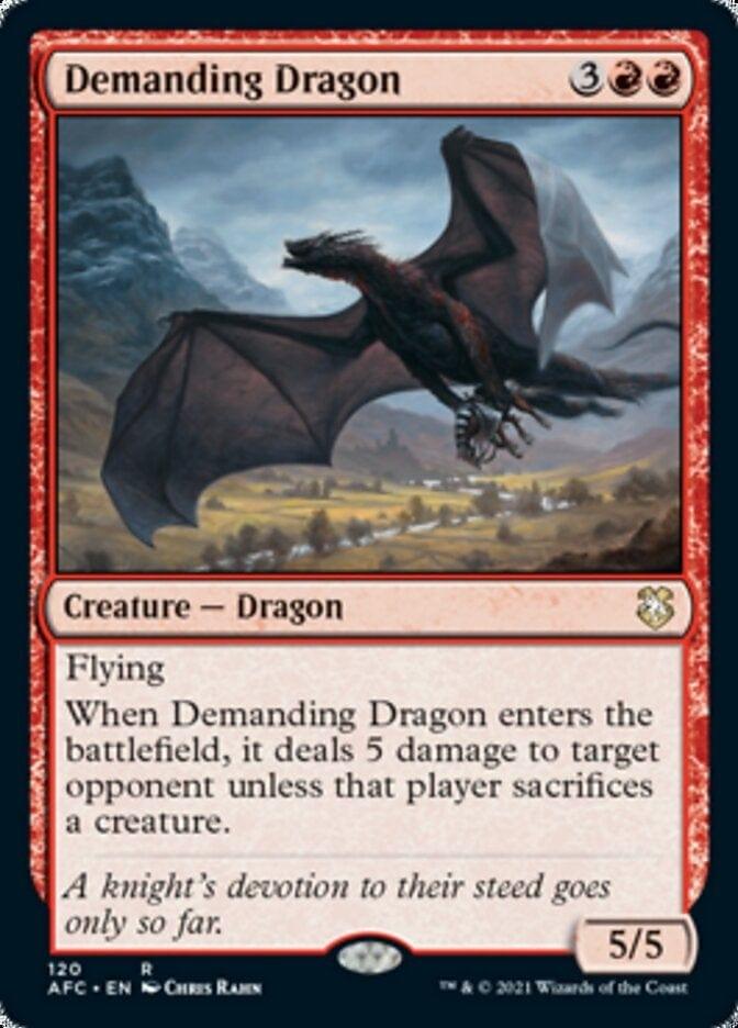 Magic: The Gathering MTG Single Demanding Dragon [Dungeons & Dragons: Adventures in the Forgotten Realms Commander]