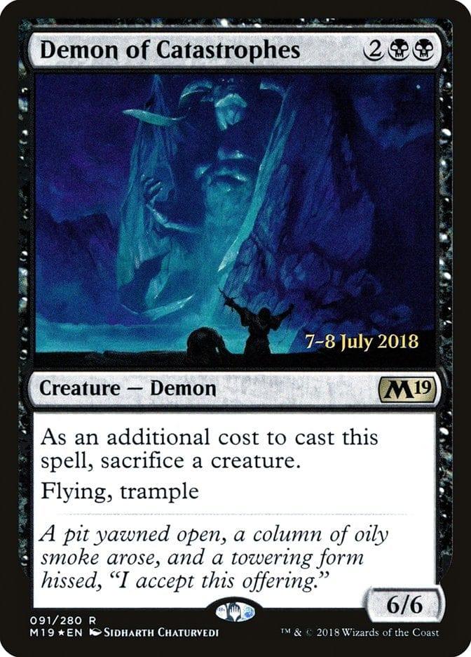 Magic: The Gathering MTG Single Demon of Catastrophes  [Core Set 2019 Prerelease Promos]