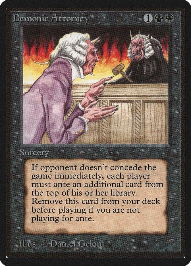 Magic: The Gathering MTG Single Demonic Attorney [Limited Edition Beta]