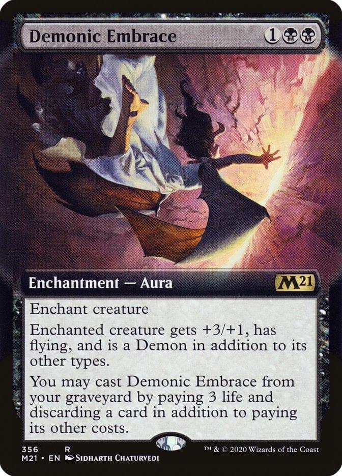 Magic: The Gathering MTG Single Demonic Embrace (Extended) [Core Set 2021]