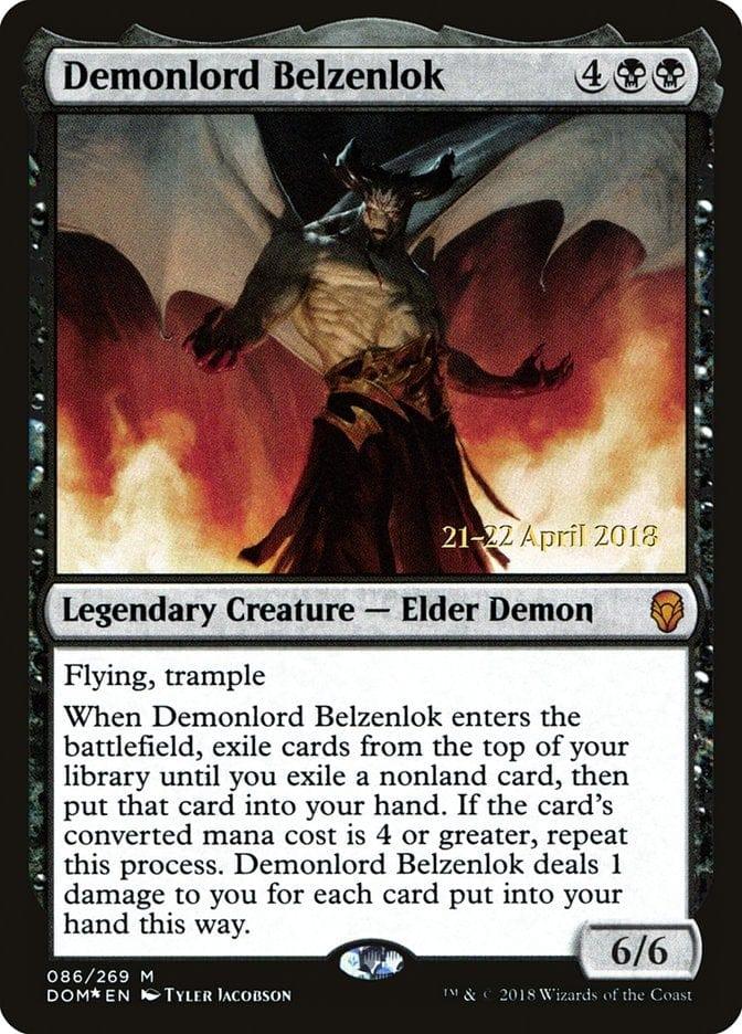 Magic: The Gathering MTG Single Demonlord Belzenlok  [Dominaria Prerelease Promos]