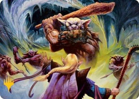 Magic: The Gathering MTG Single Den of the Bugbear (Dungeon Module) Art Card (Gold-Stamped Signature) [Dungeons & Dragons: Adventures in the Forgotten Realms Art Series]