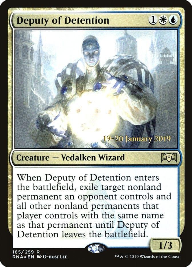 Magic: The Gathering MTG Single Deputy of Detention [Ravnica Allegiance Prerelease Promos]