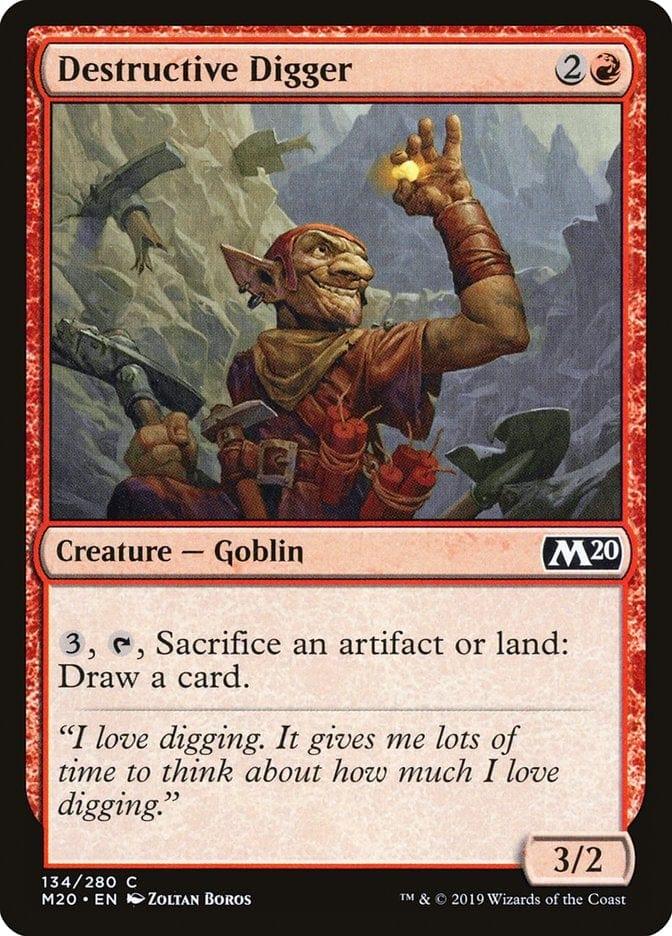 Magic: The Gathering MTG Single Destructive Digger [Core Set 2020]