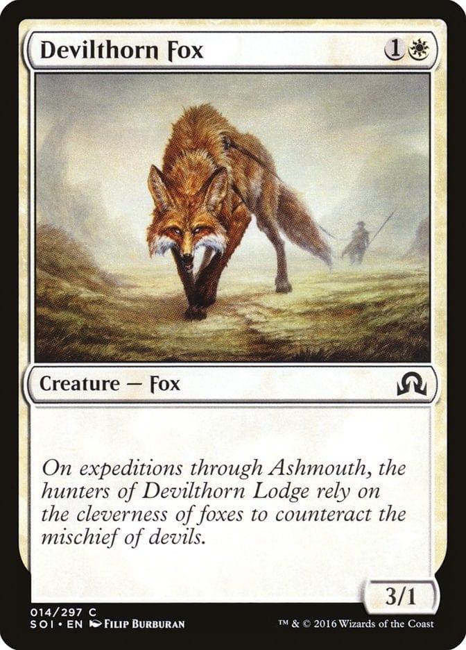 Magic: The Gathering MTG Single Devilthorn Fox [Shadows over Innistrad]