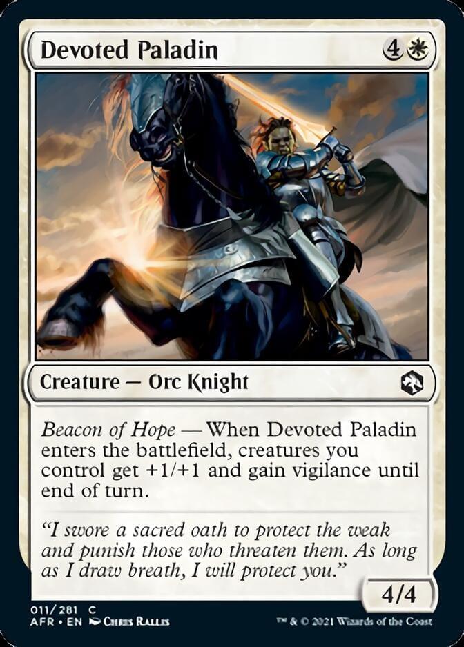Magic: The Gathering MTG Single Devoted Paladin [Dungeons & Dragons: Adventures in the Forgotten Realms]