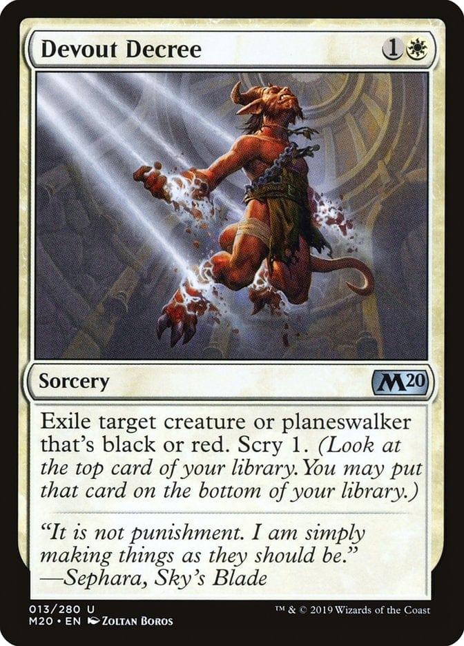 Magic: The Gathering MTG Single Devout Decree [Core Set 2020]