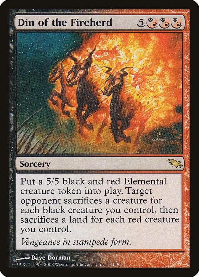 Magic: The Gathering MTG Single Din of the Fireherd [Shadowmoor]