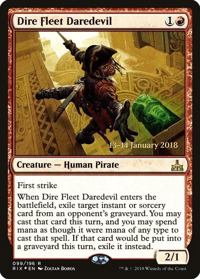 Magic: The Gathering MTG Single Dire Fleet Daredevil [Rivals of Ixalan Prerelease Promos]