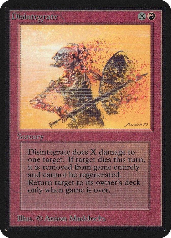 Magic: The Gathering MTG Single Disintegrate [Limited Edition Alpha]