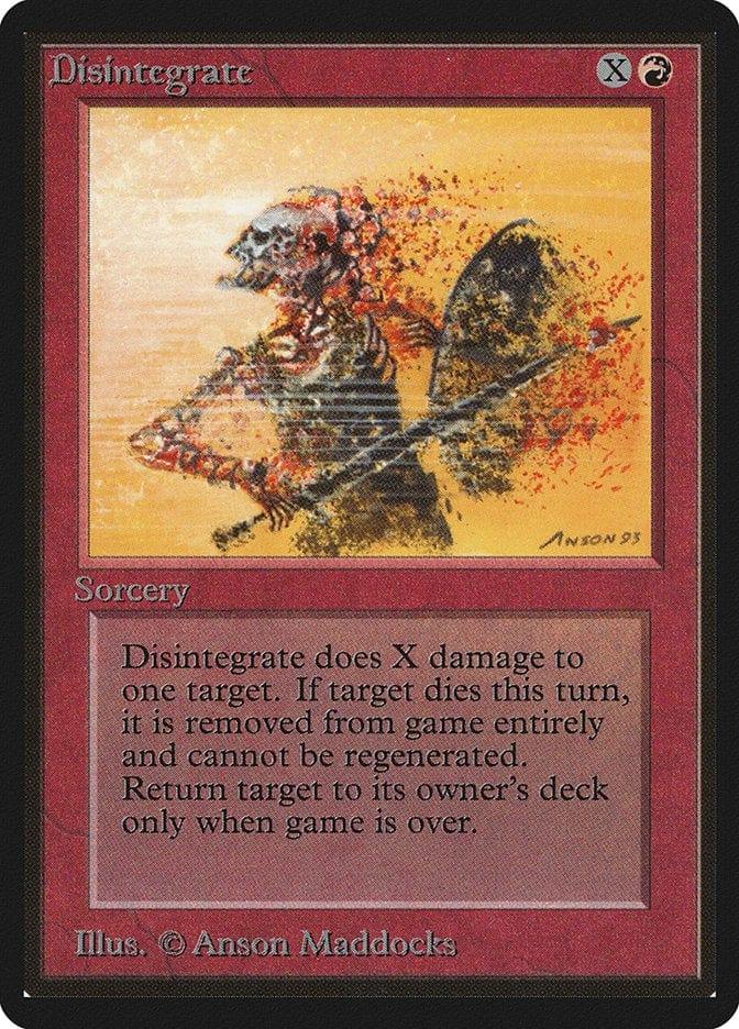 Magic: The Gathering MTG Single Disintegrate [Limited Edition Beta]