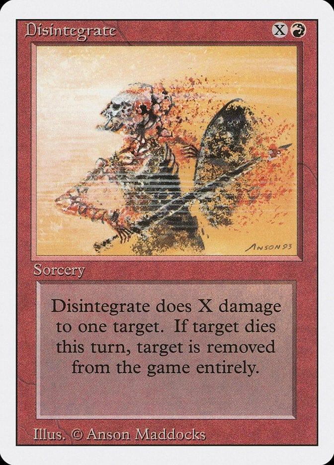 Magic: The Gathering MTG Single Disintegrate [Revised Edition]