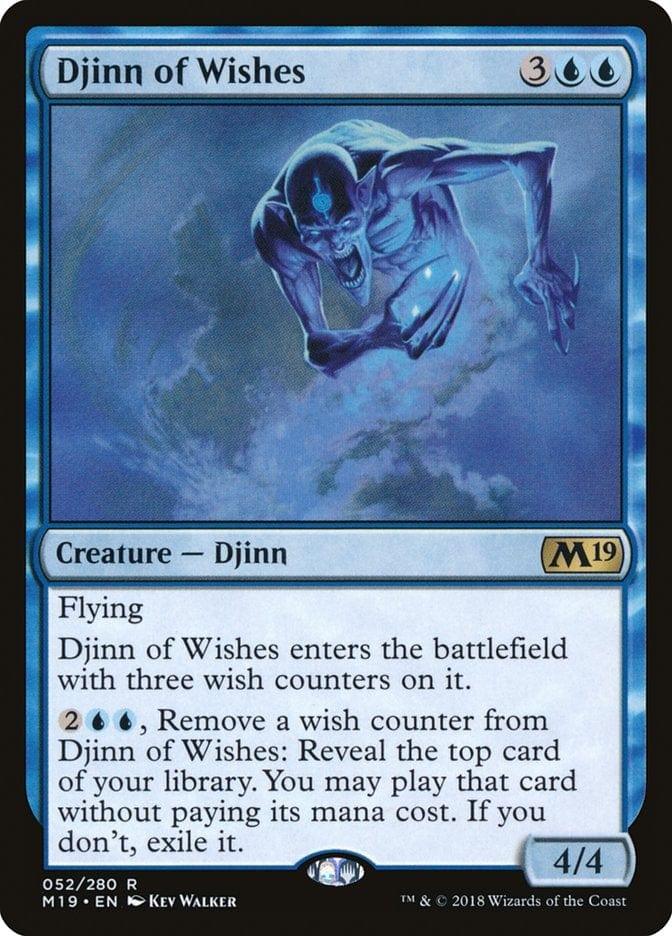 Magic: The Gathering MTG Single Djinn of Wishes [Core Set 2019]