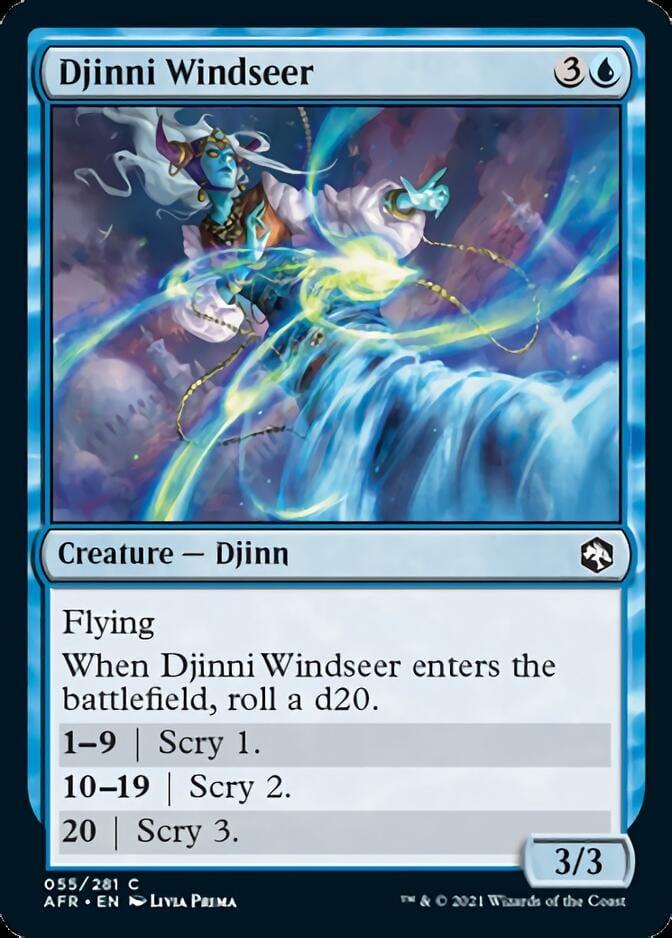 Magic: The Gathering MTG Single Djinni Windseer [Dungeons & Dragons: Adventures in the Forgotten Realms]