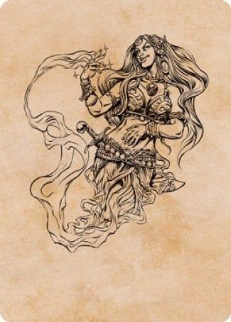 Magic: The Gathering MTG Single Djinni Windseer (Showcase) Art Card [Dungeons & Dragons: Adventures in the Forgotten Realms Art Series]