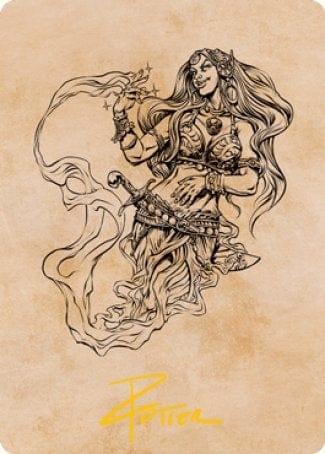 Magic: The Gathering MTG Single Djinni Windseer (Showcase) Art Card (Gold-Stamped Signature) [Dungeons & Dragons: Adventures in the Forgotten Realms Art Series]