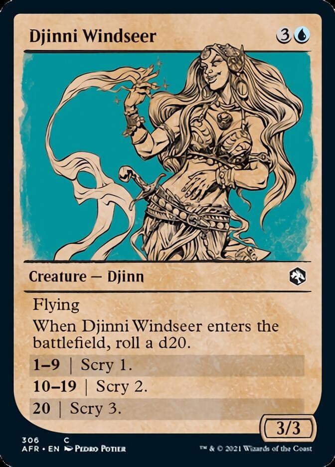 Magic: The Gathering MTG Single Djinni Windseer (Showcase) [Dungeons & Dragons: Adventures in the Forgotten Realms]