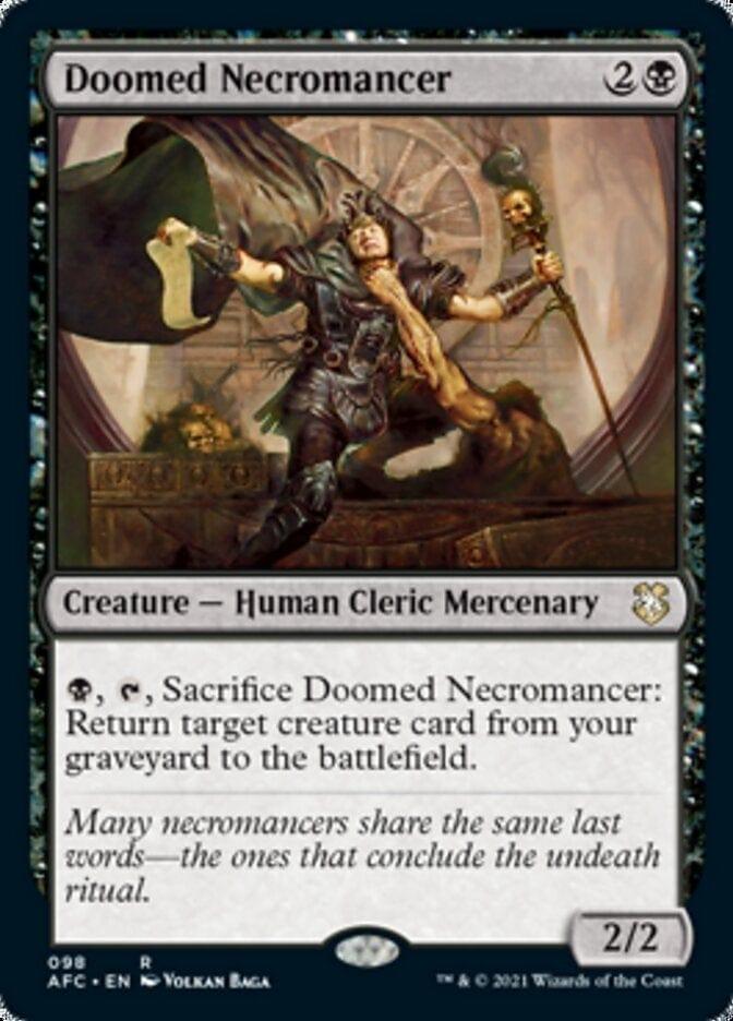 Magic: The Gathering MTG Single Doomed Necromancer [Dungeons & Dragons: Adventures in the Forgotten Realms Commander]