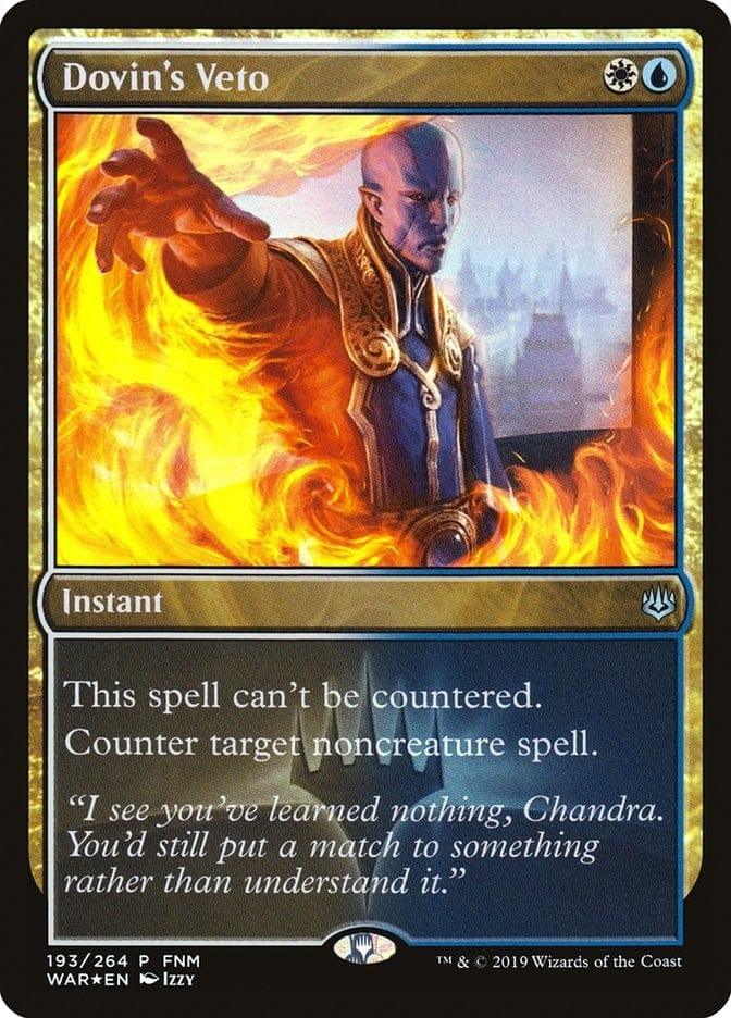 Magic: The Gathering MTG Single Dovin's Veto (FNM) [War of the Spark Promos]