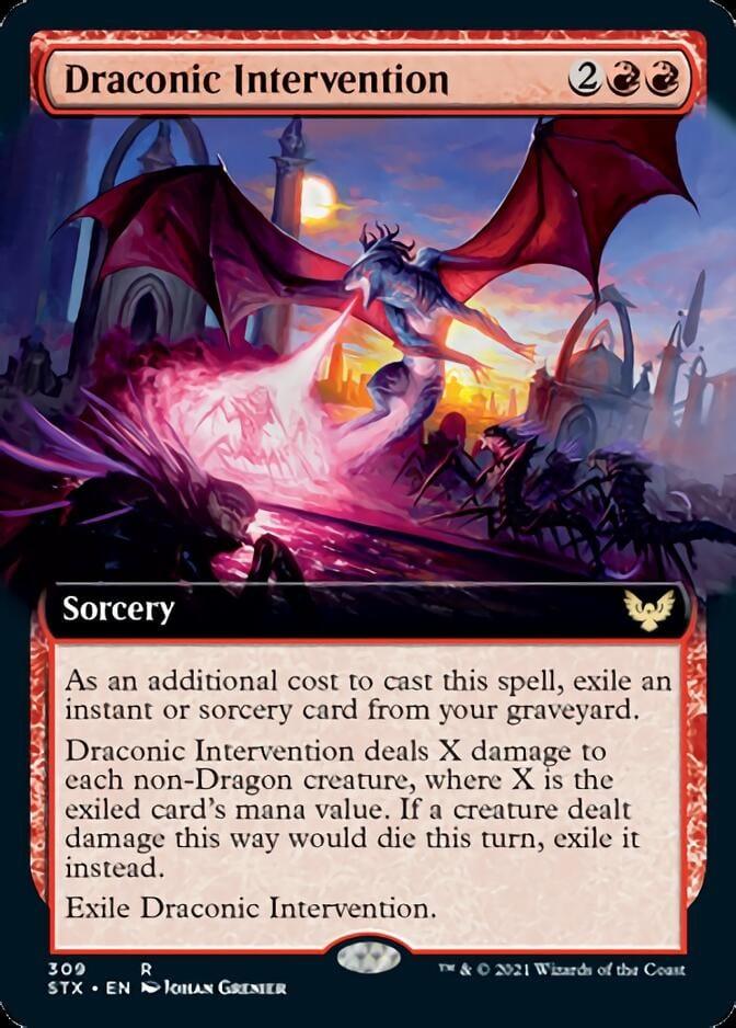 Magic: The Gathering MTG Single Draconic Intervention (Extended) [Strixhaven: School of Mages]