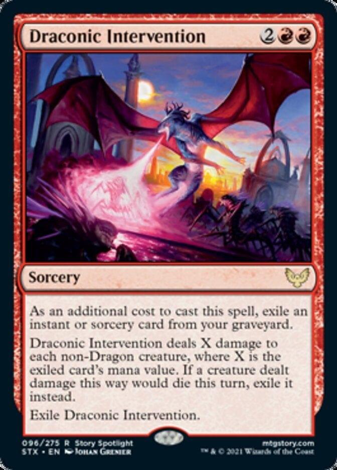 Magic: The Gathering MTG Single Draconic Intervention [Strixhaven: School of Mages]