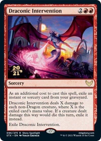 Magic: The Gathering MTG Single Draconic Intervention [Strixhaven: School of Mages Prerelease Promos]