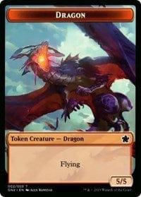 Magic: The Gathering MTG Single Dragon // Dinosaur Double-Sided Token [Game Night 2019]