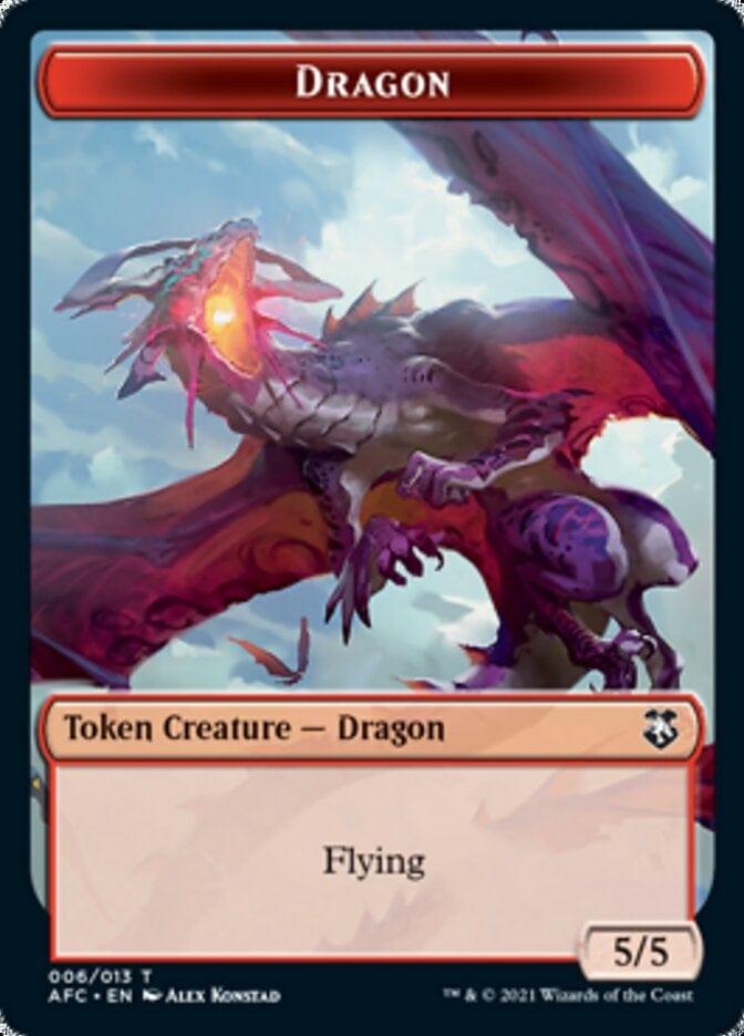 Magic: The Gathering MTG Single Dragon // Dragon Spirit Double-sided Token [Dungeons & Dragons: Adventures in the Forgotten Realms Commander Tokens]