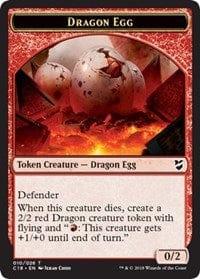Magic: The Gathering MTG Single Dragon Egg // Dragon Double-sided Token [Commander 2018]