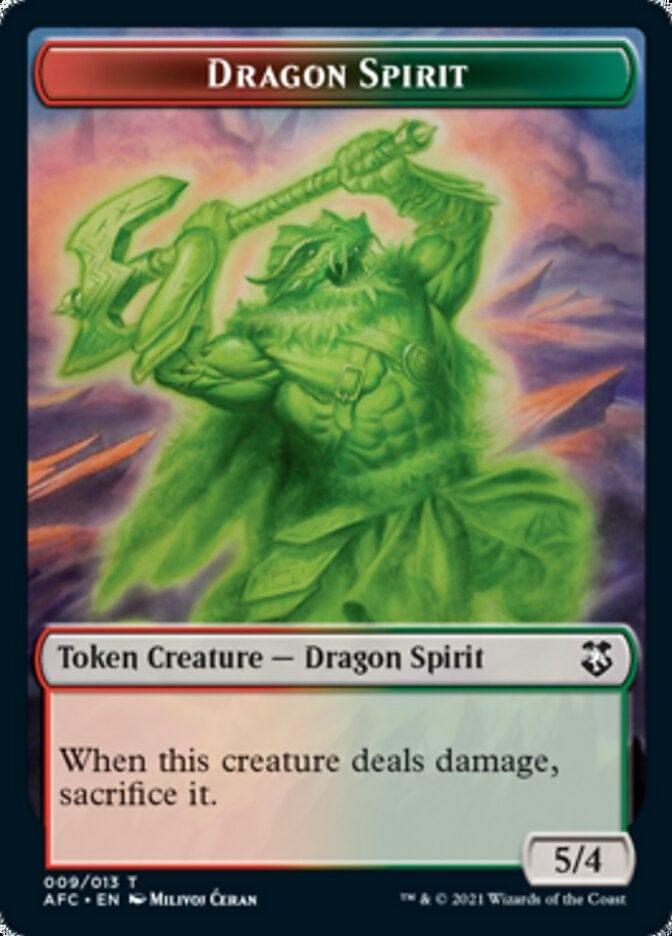 Magic: The Gathering MTG Single Dragon Spirit // The Monarch Double-sided Token [Dungeons & Dragons: Adventures in the Forgotten Realms Commander Tokens]