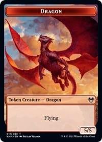Magic: The Gathering MTG Single Dragon // Thopter Double-sided Token [Kaldheim Commander]