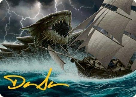 Magic: The Gathering MTG Single Dragon Turtle Art Card (Gold-Stamped Signature) [Dungeons & Dragons: Adventures in the Forgotten Realms Art Series]