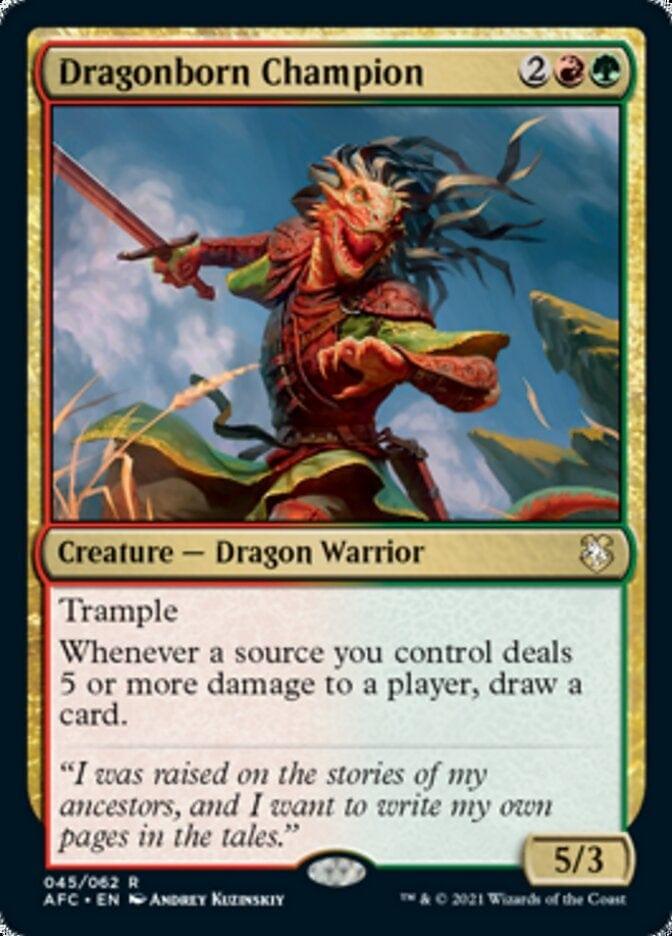 Magic: The Gathering MTG Single Dragonborn Champion [Dungeons & Dragons: Adventures in the Forgotten Realms Commander]