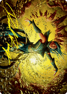 Magic: The Gathering MTG Single Dragonsguard Elite Art Card (Gold-Stamped Signature) (16/81) [Strixhaven: School of Mages Art Series]