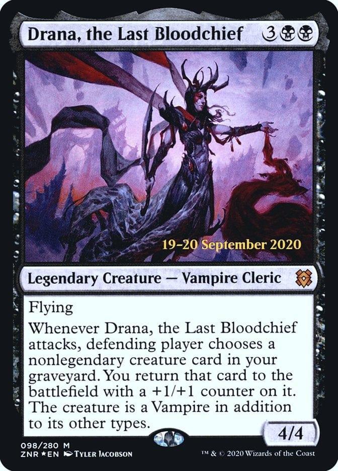 Magic: The Gathering MTG Single Drana, the Last Bloodchief [Zendikar Rising Prerelease Promos]
