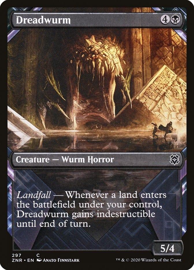 Magic: The Gathering MTG Single Dreadwurm (Showcase) [Zendikar Rising Extended Art]