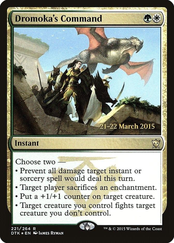 Magic: The Gathering MTG Single Dromoka's Command  [Dragons of Tarkir Prerelease Promos]