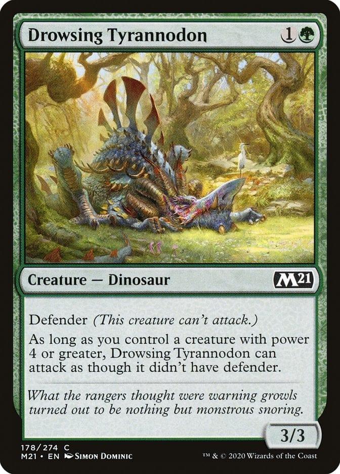 Magic: The Gathering MTG Single Drowsing Tyrannodon [Core Set 2021]
