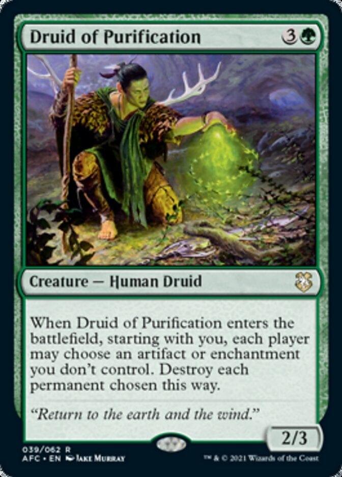 Magic: The Gathering MTG Single Druid of Purification [Dungeons & Dragons: Adventures in the Forgotten Realms Commander]